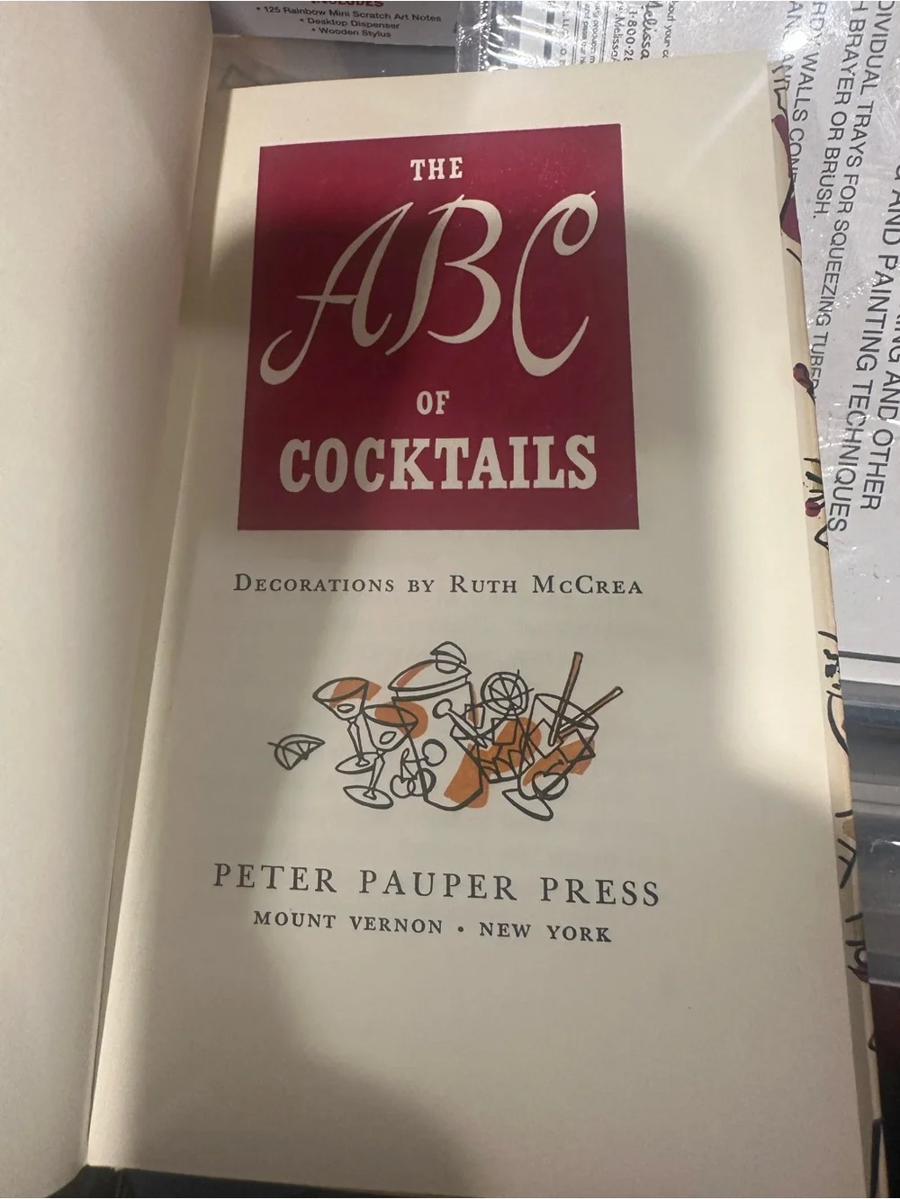 Vintage The ABC of Cocktails 1962 edition by Peter Pauper Press  Cocktail Guide